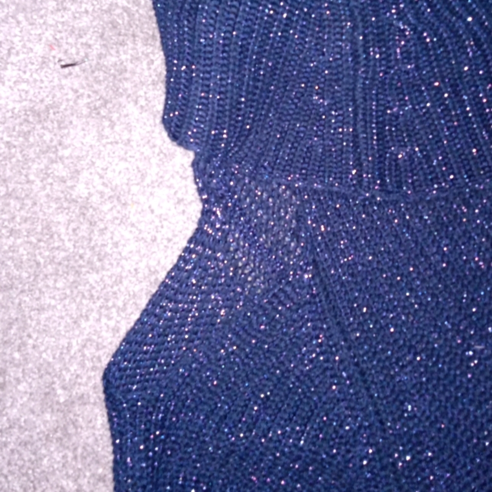 Blue off the shoulder dress. Size is 5x.